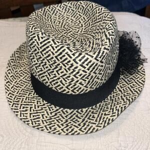Charming Charlie Brand Hat, Stylish, OneSize, White/Brown‎